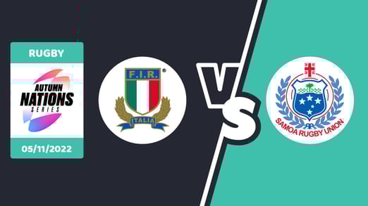 Italy vs Samoa Autumn Nations Series 2022 banner