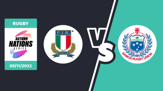 Italy vs Samoa Autumn Nations Series 2022 banner