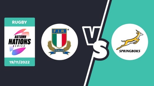 Italy vs South Africa Autumn Nations Series 2022 banner