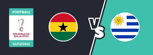 Ghana vs Uruguay Prediction and Betting Odds Banner Featuring the national flags of both teams