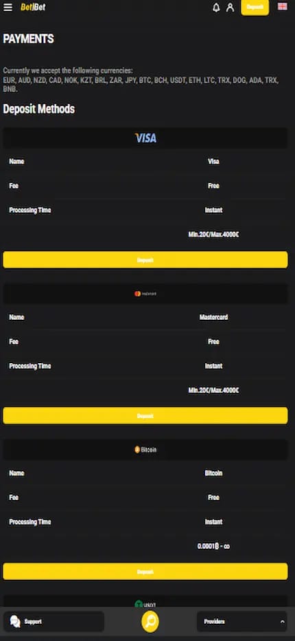 Betibet casino en