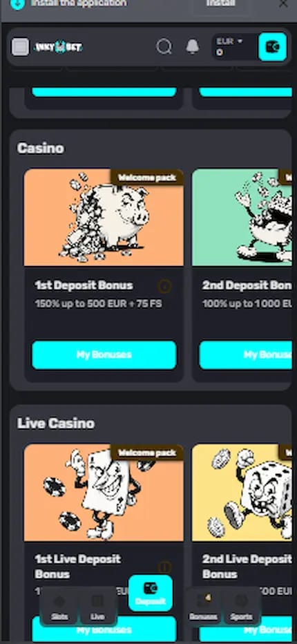 Inkybet casino en