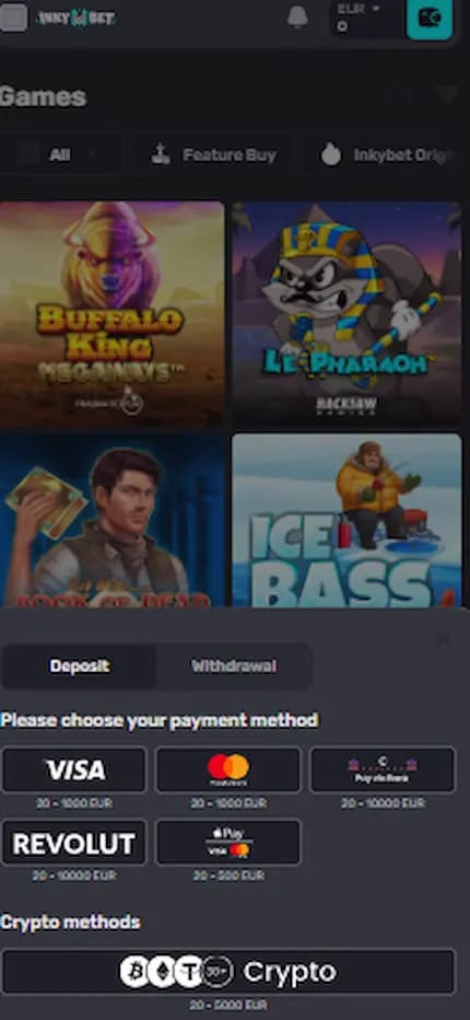 Inkybet casino en