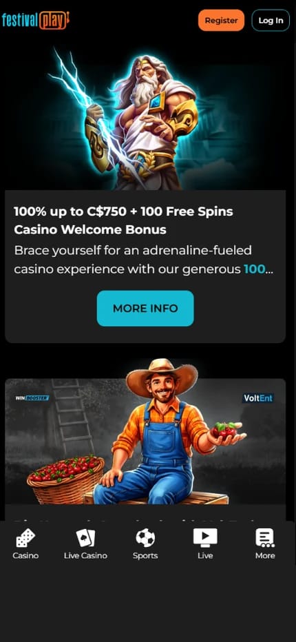FestivalPlay promotions for Irish players, a casino welcome bonus of 100 percent up to €500 with 100 free spins alongside network prize promotions
