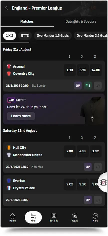 livescorebet sport banner showing sport games