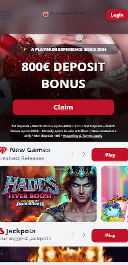 Platinum play casino